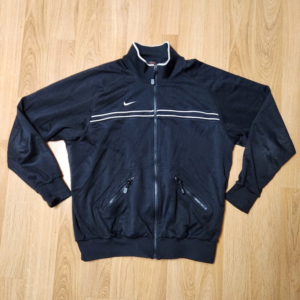 Nike Town SF full zip warm up jacket men sz XL vintage 2K black